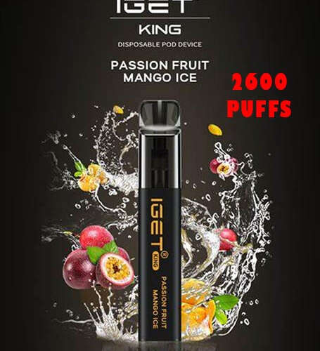iGET KING VAPE 2600 PUFF – PASSION FRUIT MANGO ICE