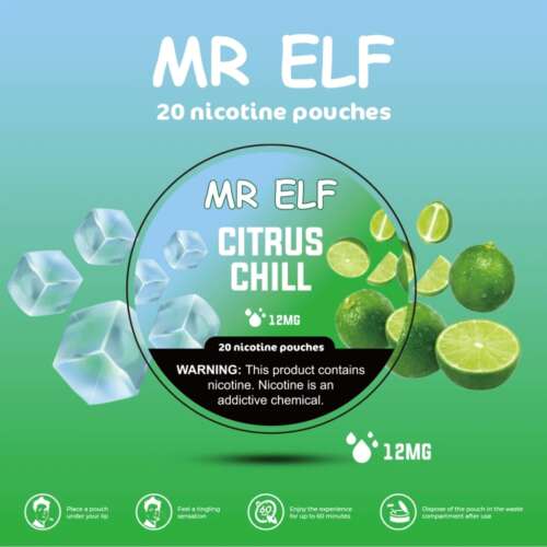 MR ELF – CITRUS CHILL – 12mg SNUS POUCHES