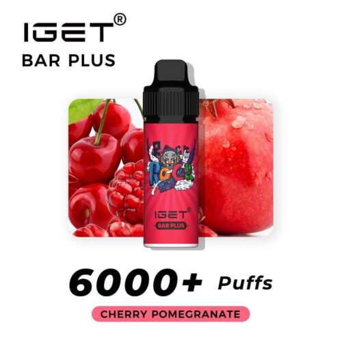 iGET BAR PLUS VAPE 6000 PUFF – CHERRY POMEGRANATE