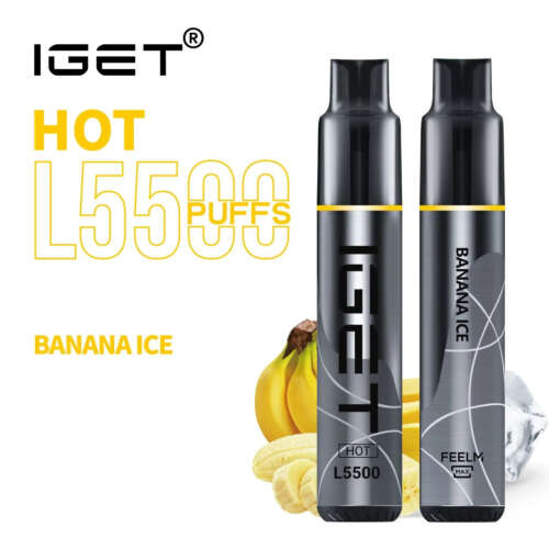 iGET HOT VAPE 5500 PUFF – BANANA ICE