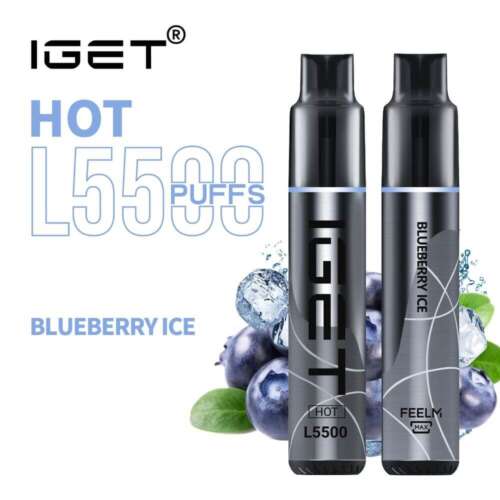 iGET HOT VAPE 5500 PUFF – BLUEBERRY ICE
